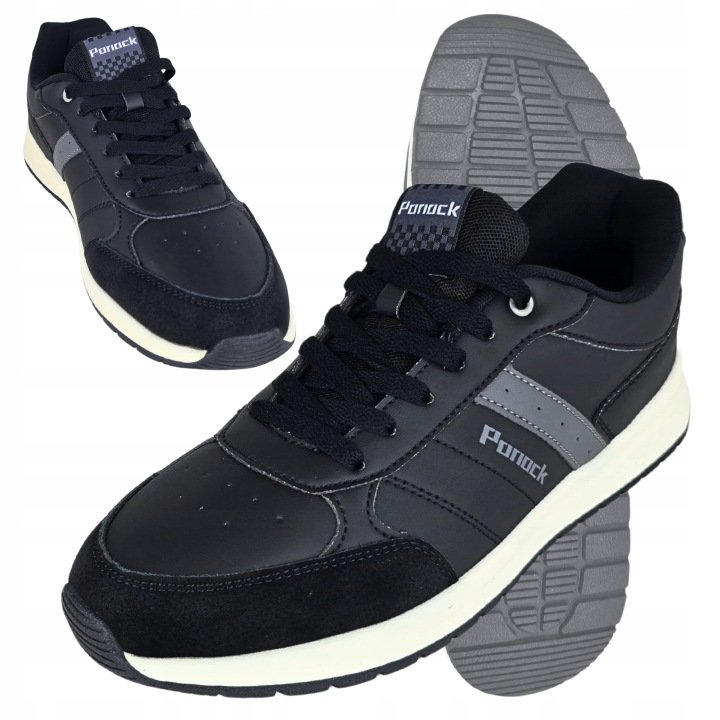 Remus Black Microfibre Breathable Sports Shoes