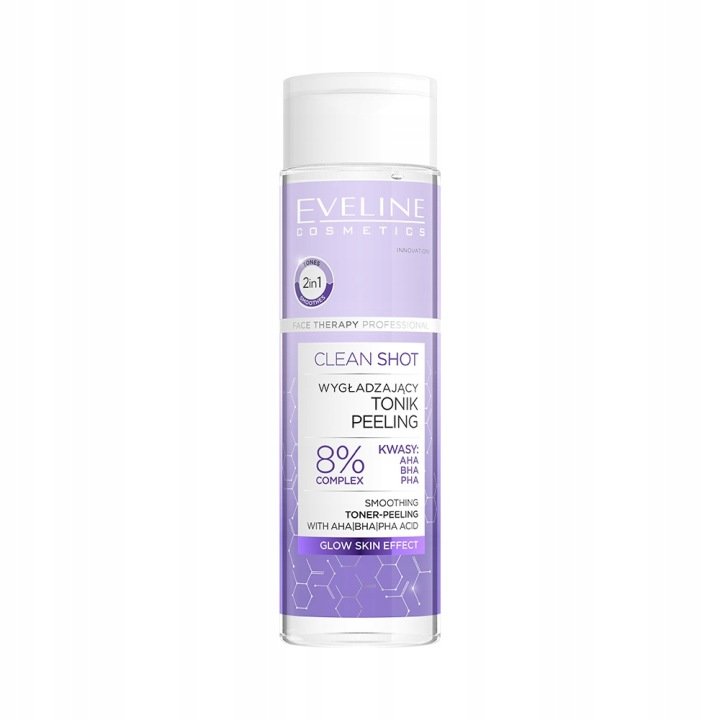 Eveline Clean Shot Smoothing Toning Face Peel 8% Acids 200ml