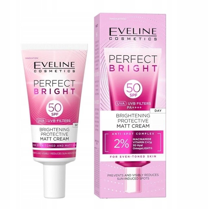Eveline Cosmetics Perfect Brightening & Protective Face Cream SPF50 30ml