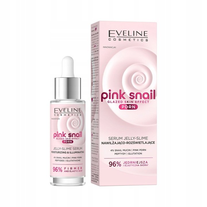 Eveline Cosmetics Pink Snail Moisturising Face Serum Jelly Slime