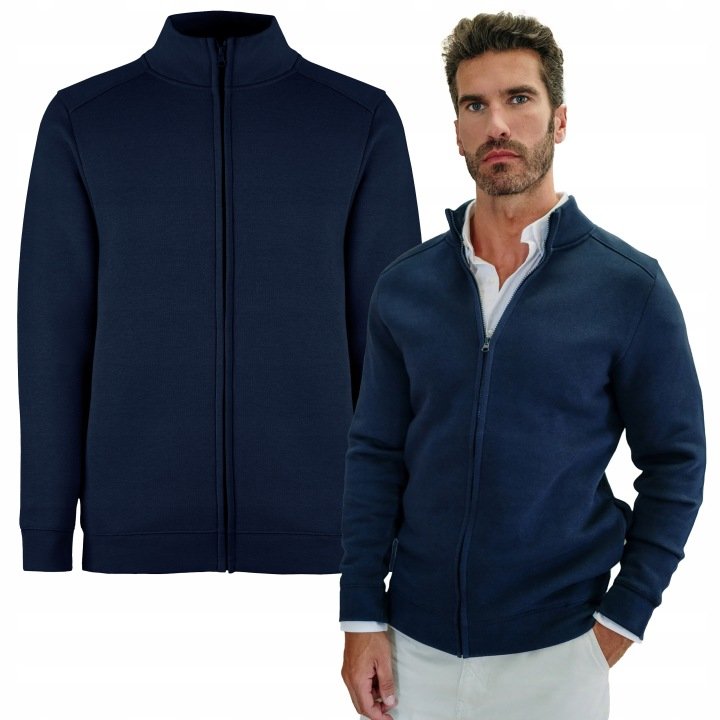 Classic Elegant Men’s Cardigan with Pockets Navy