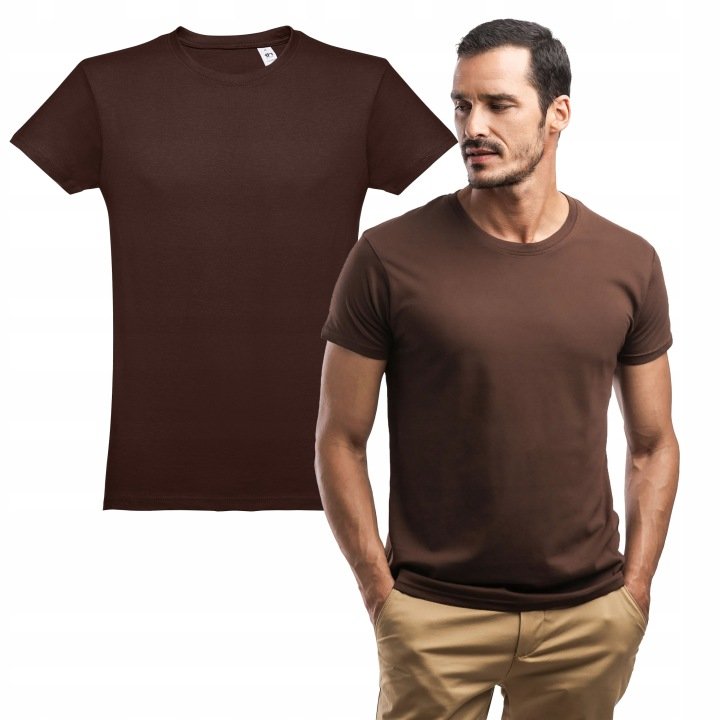 Classic Cotton Unisex T-Shirt Plain Brown