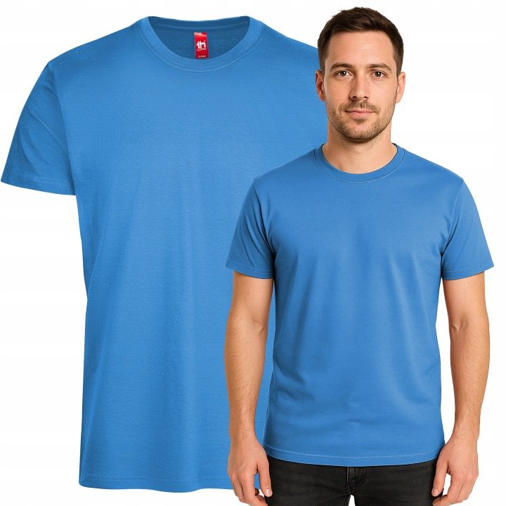 Classic Cotton Unisex T-Shirt Short Sleeve Sea Blue