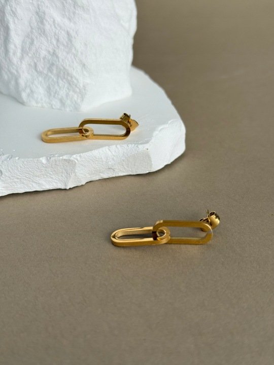 Zezu Jewelry Gold Clip Stud Earrings