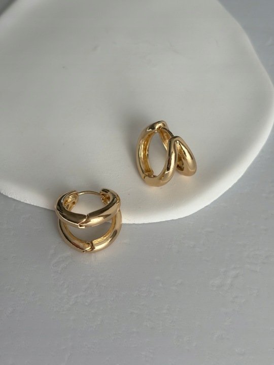 Zezu Jewelry 18K Gold Plated Hoop Earrings