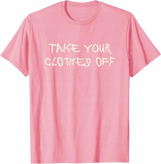 PORT&COMPANY Men’s Pink T-Shirt Take Your Clothes Off XXL