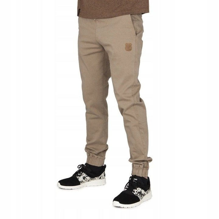 Chillout Clothes Jogger BG 2 Beige Slim Casual Men’s Elastic Waist Trousers