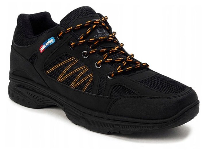 Sunlanse Men’s Lightweight Black Mountain Trekking Work Shoes