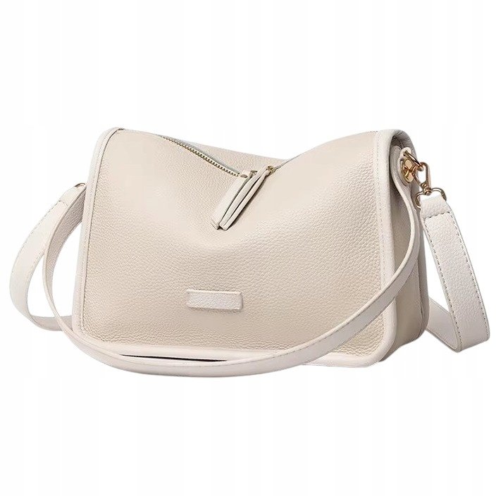 Women’s Beige Cream Elegant Medium Crossbody Handbag