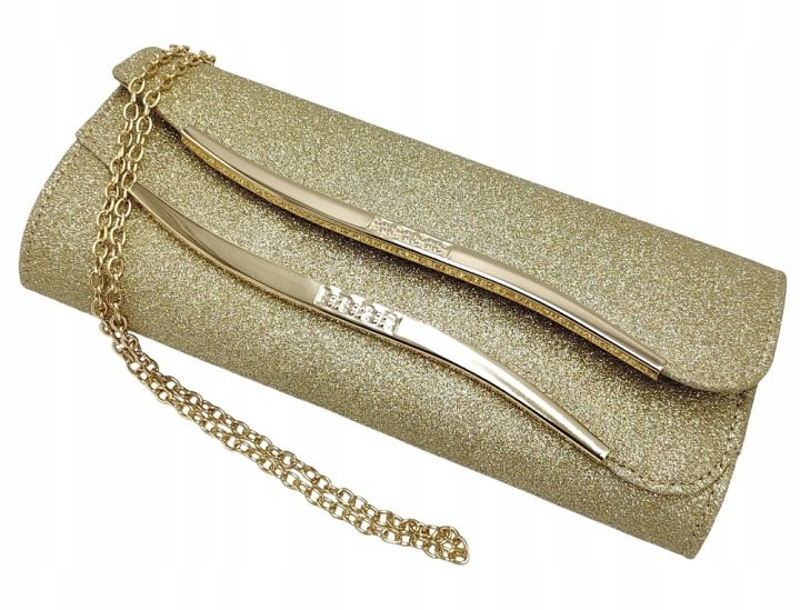 Women’s Gold Elegant Evening Clutch Glitter Wedding Party