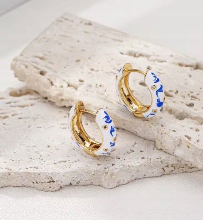 Zezu Jewelry Hand-Painted Earrings