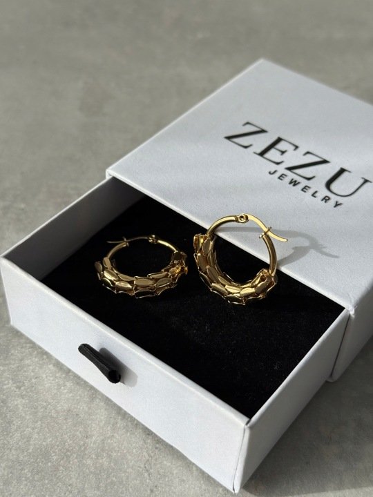 Zezu Jewelry Gold Shiny Hoop Earrings