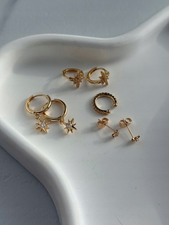 Zezu Jewelry Gold Stud Earrings Set